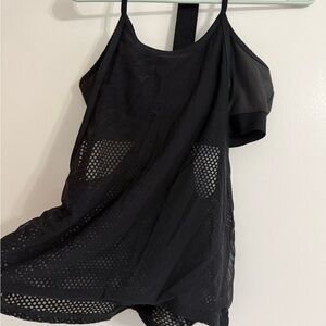 lukka Lux Alkali Black Mesh Bra Tank